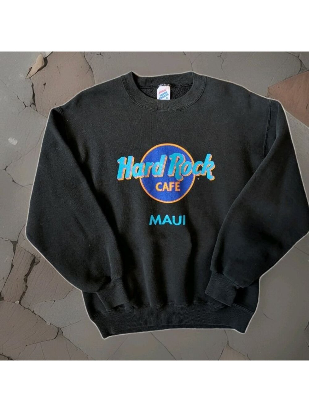 Hard Rock Cafe Maui Crewneck Sweatshirt Jerzees Mens Medium Vintage 90s Skater